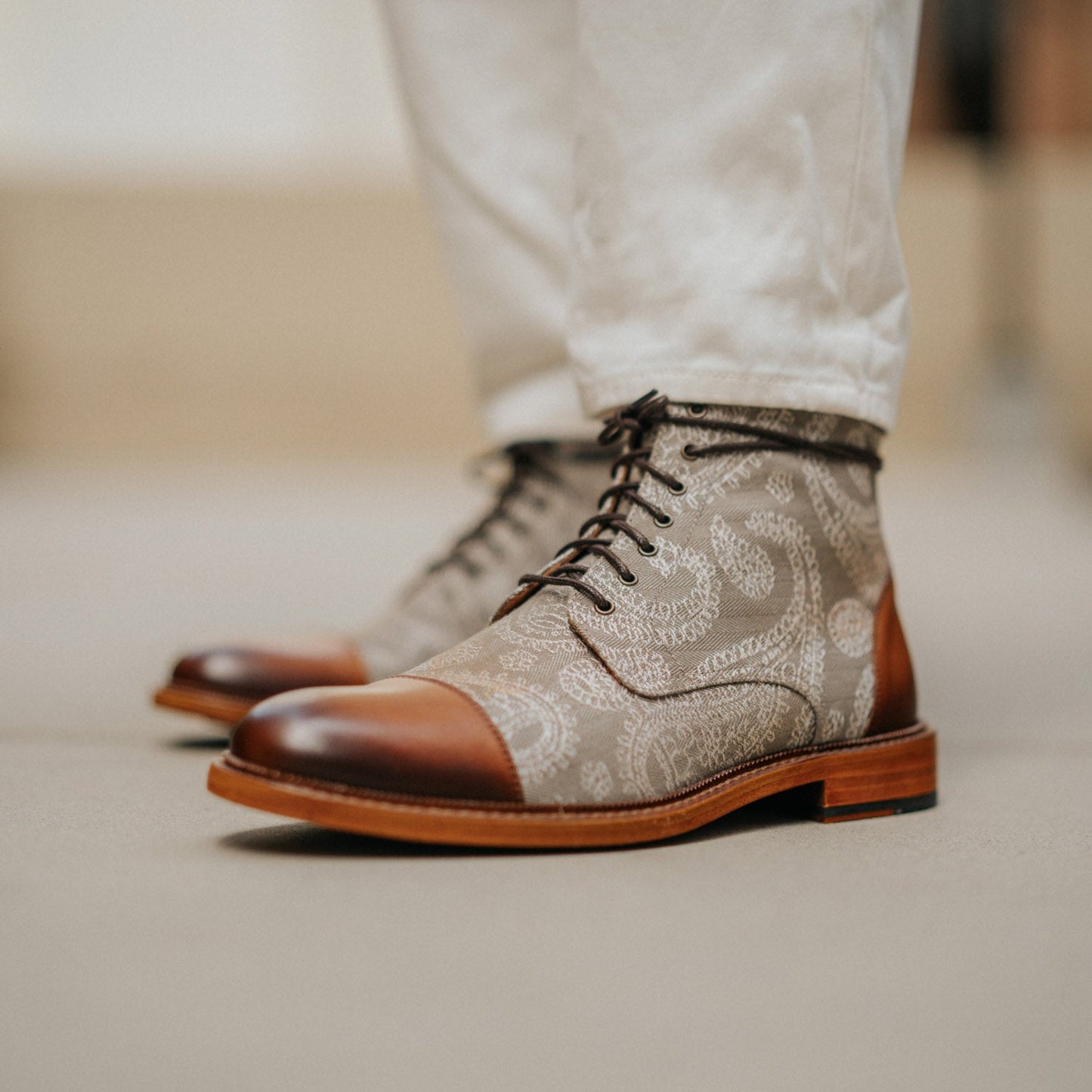 The Jack in Taupe Paisley