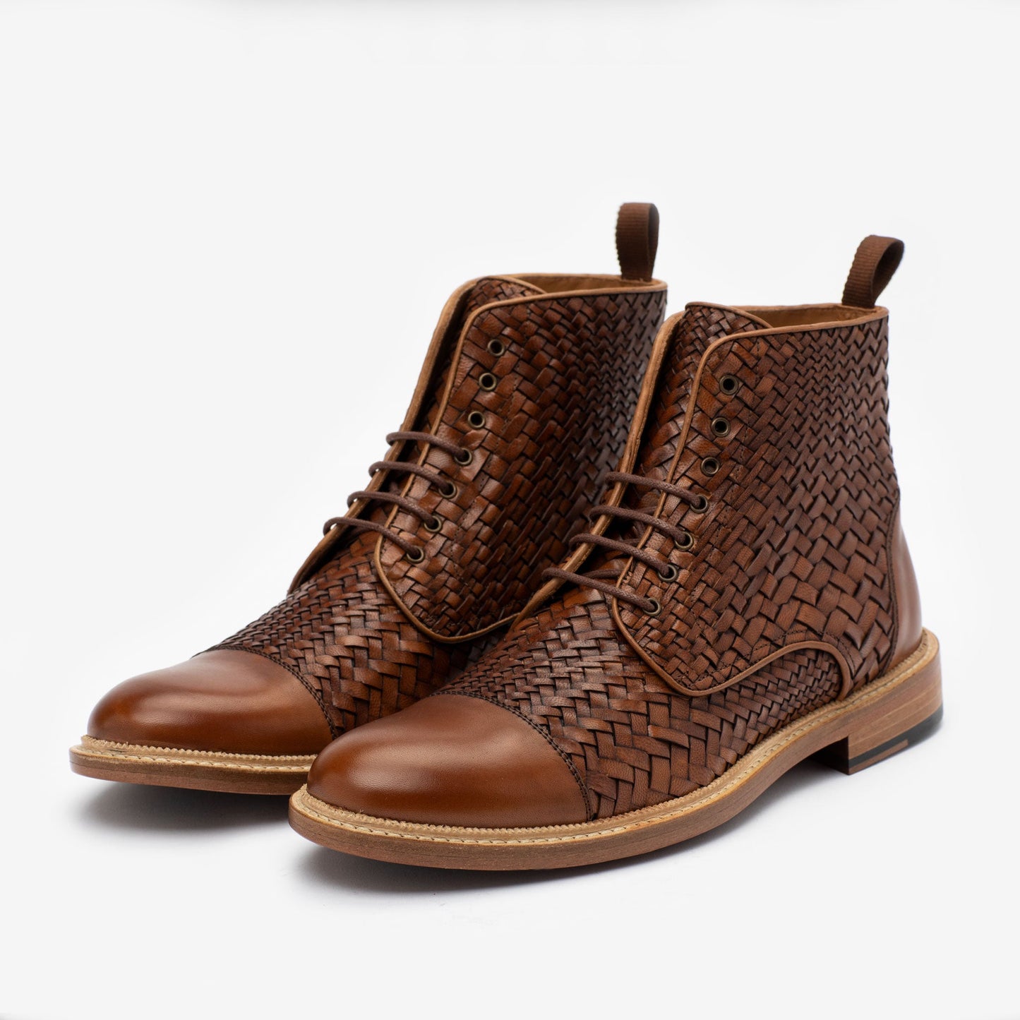 The Rome Boot in Brown Woven